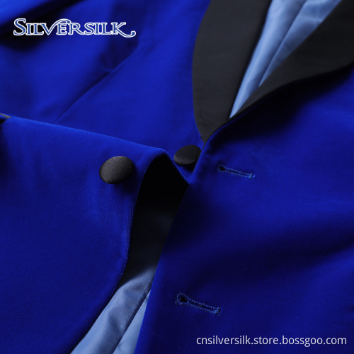 Maßgeschneiderte Anzüge Velour Royal Blue Blazer für Herren